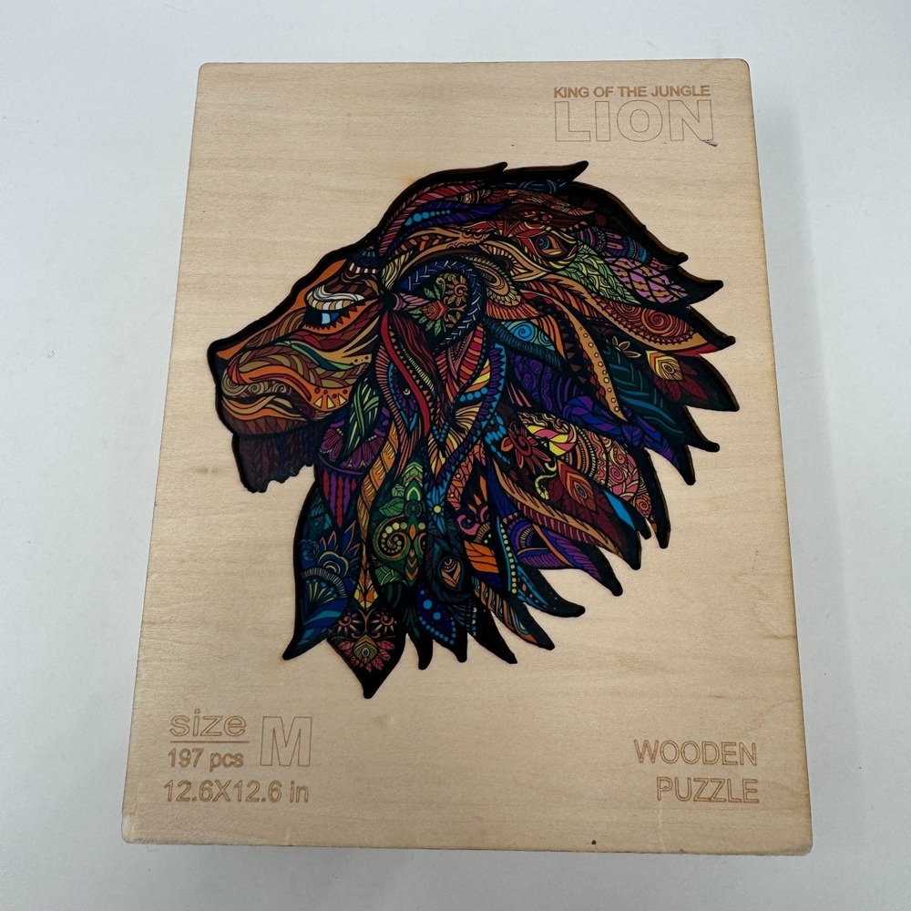 KAAYEE "King Of The Jungle" Wooden Lion‎ Puzzle 197 pcs M Complete
